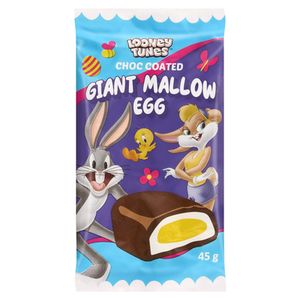 Looney Tunes Choc Coated Giant Mallow Eggs 45g